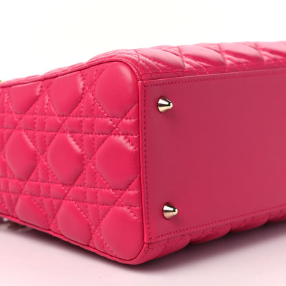 Christian Dior Lambskin Cannage Medium Lady Dior Fuchsia 7 of 8
