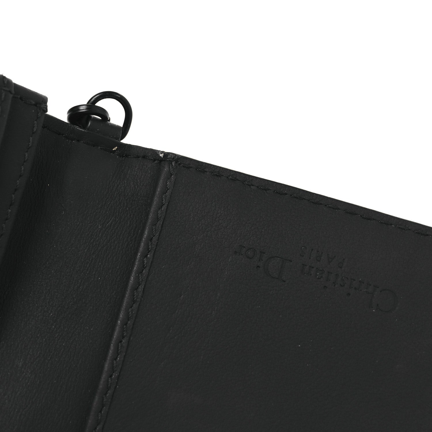 Christian Dior Ultra Matte Calfskin Small Lady Dior Flap Card Holder Black 9 of 9