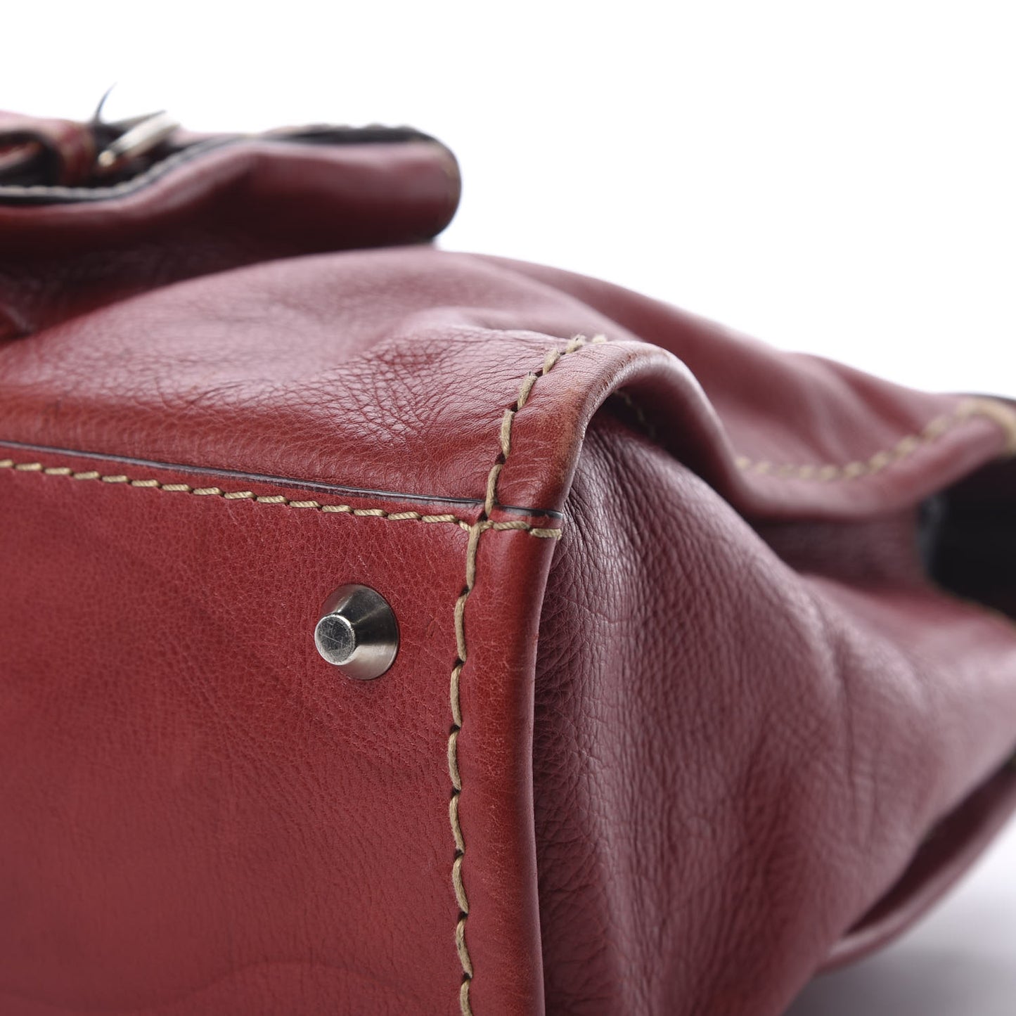 Calfskin Edith Satchel Whiskey