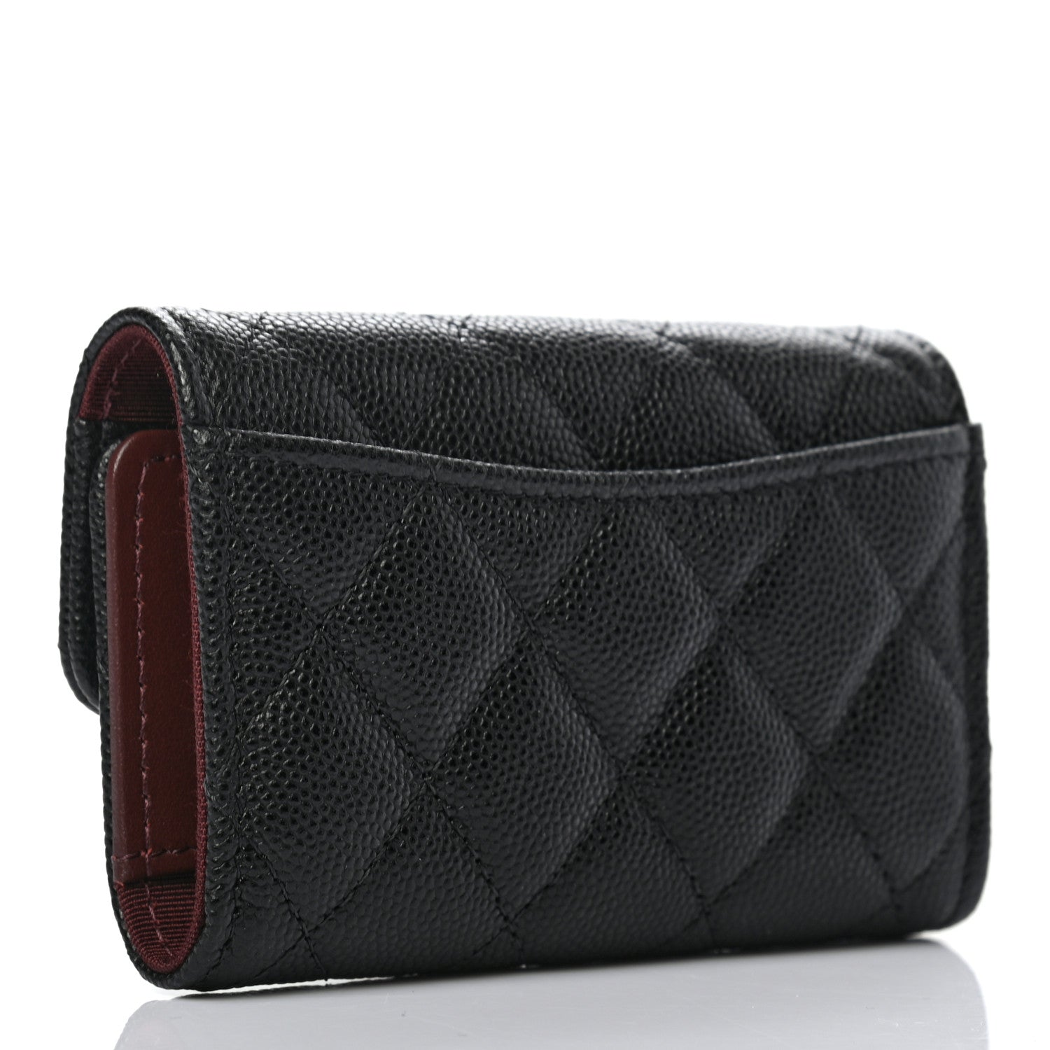 Chanel Caviar Quilted Classic 4 Key Holder Wallet Black 3 of 8