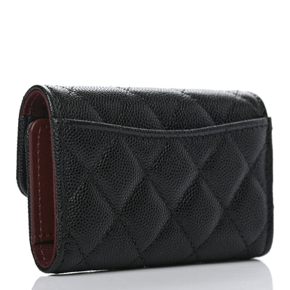 Chanel Caviar Quilted Classic 4 Key Holder Wallet Black 3 of 8