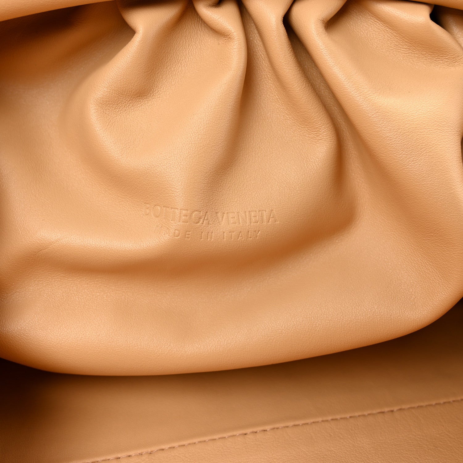 Bottega Veneta Smooth Butter Calf The Pouch Oversized Clutch Almond 6 of 10