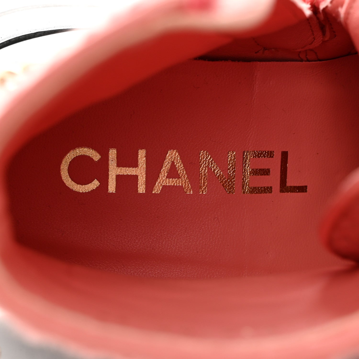 Chanel Wool Tweed Calfskin Chain Lace Up Combat Boots 37 Pink Black 6 of 8