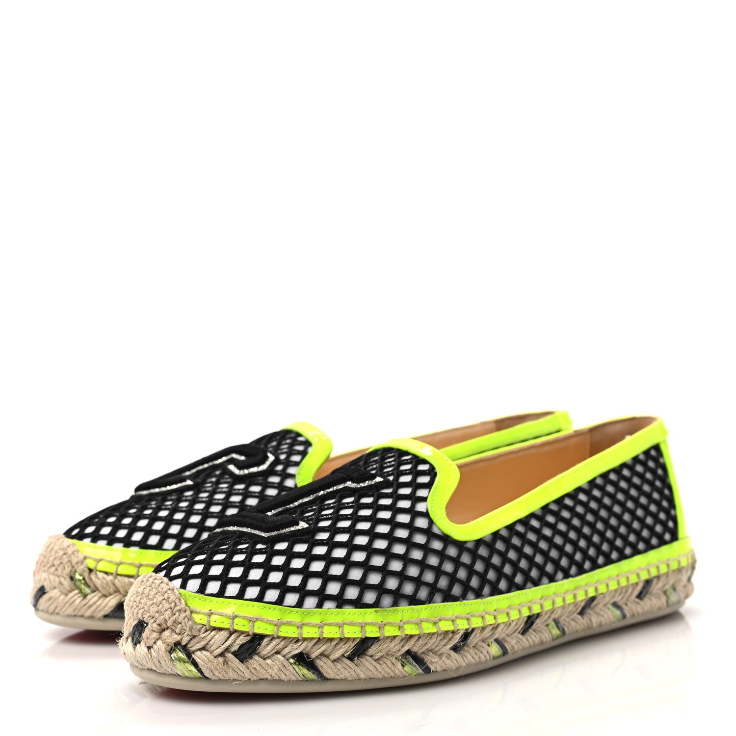 Christian Louboutin Neo Resille Ivy Espapop Flat Espadrilles 37 White Black 3 of 8