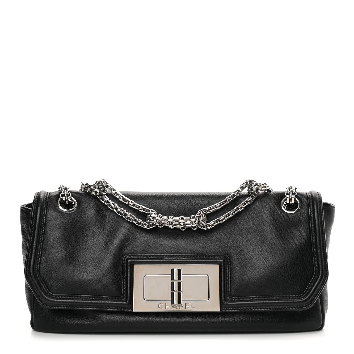 Chanel Grained Calfskin Mademoiselle Lock Bijoux Chain Flap Black 1 of 13