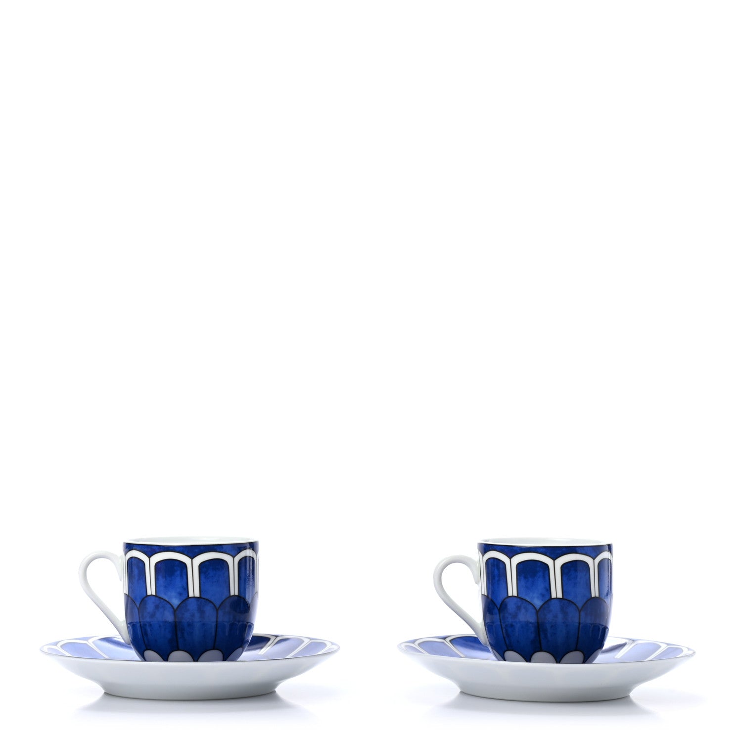 Hermes Porcelain Bleus d'Ailleurs Expresso And Saucer Set Of 2 1 of 7