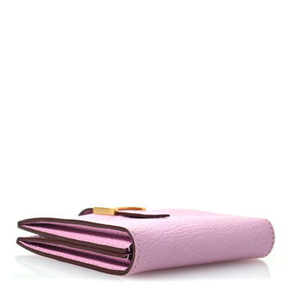 Hermes Chevre Mysore Bearn Card Holder Wallet Mauve Sylvestre 4 of 8