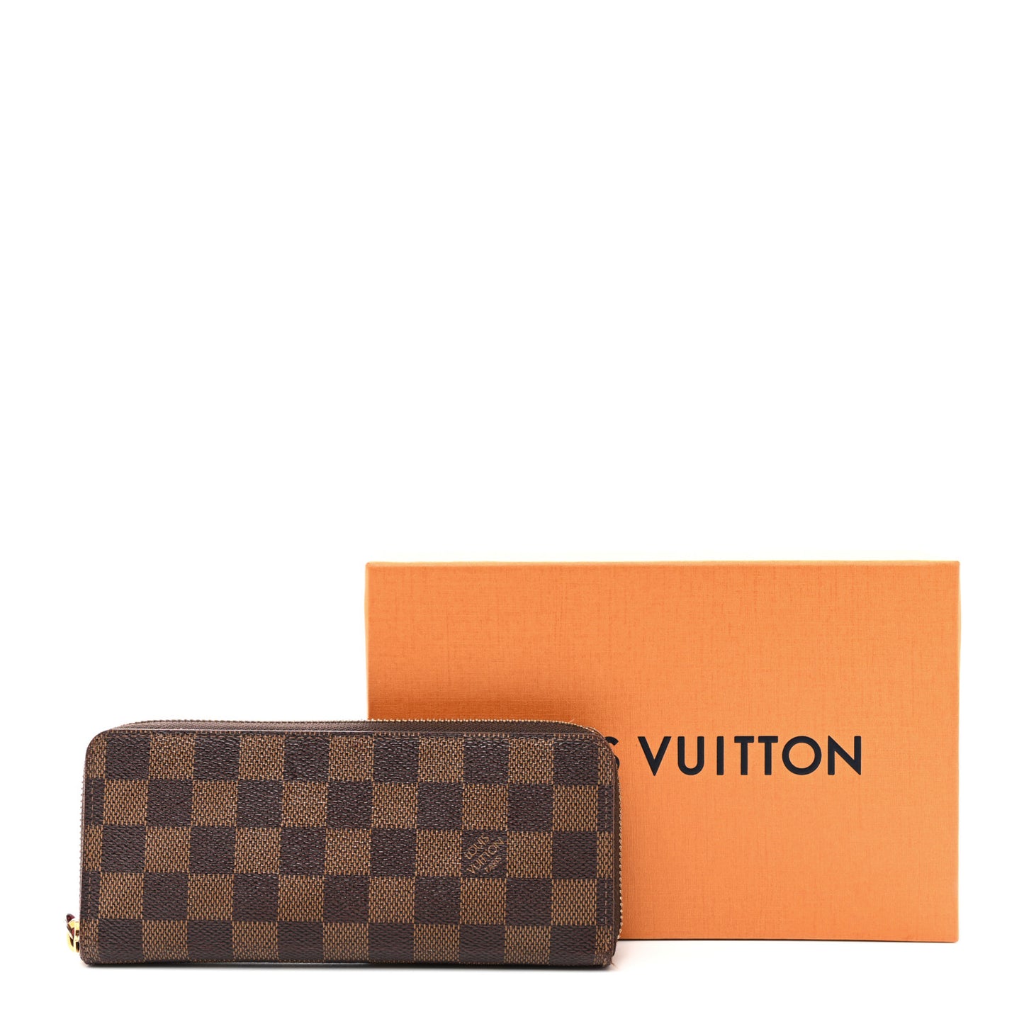 Damier Ebene Clemence Wallet Cherry
