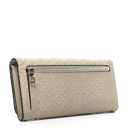 Loewe Calfskin Anagram Embossed Continental Wallet Light Oat 3 of 6