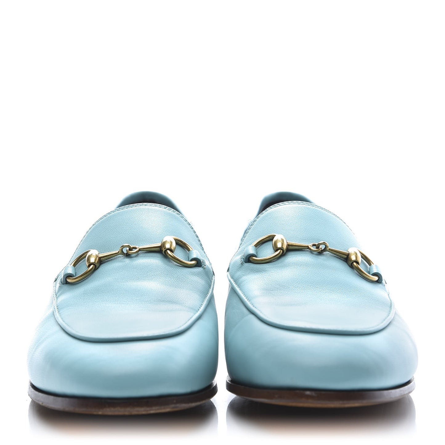 Lambskin Womens Brixton Horsebit Loafers 37 New Acquamarine