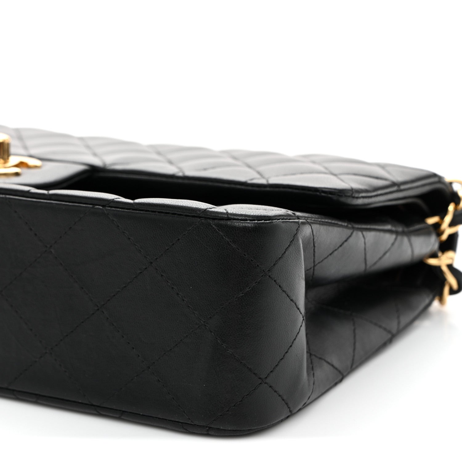 Chanel Lambskin Quilted Medium Double Flap Black 10 of 12