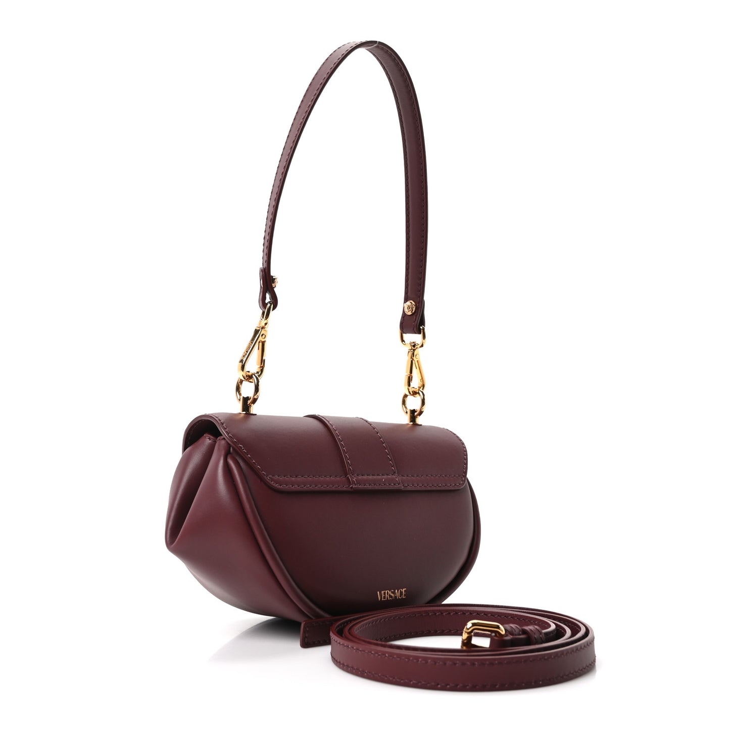 Vitello Virtus Small Shoulder Bag Burgundy