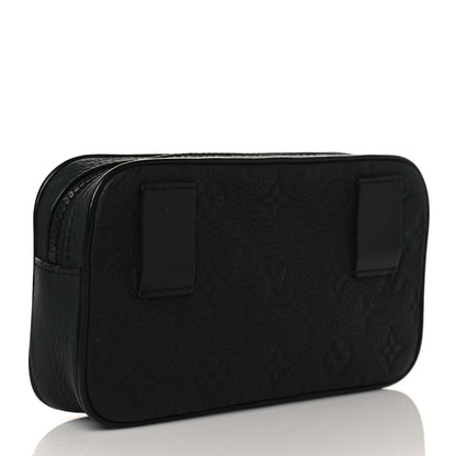Louis Vuitton Taurillon Monogram Uniformes Solar Ray Soft Pochette Volga Belt Bag Black 3 of 9