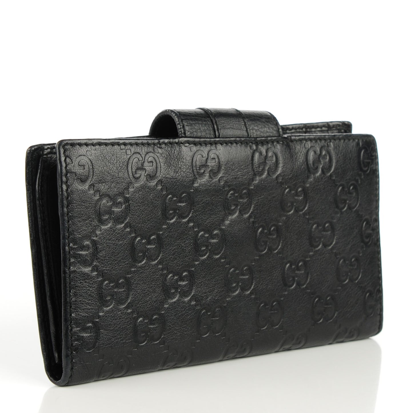 Guccissima Ladies Web Long Wallet Black
