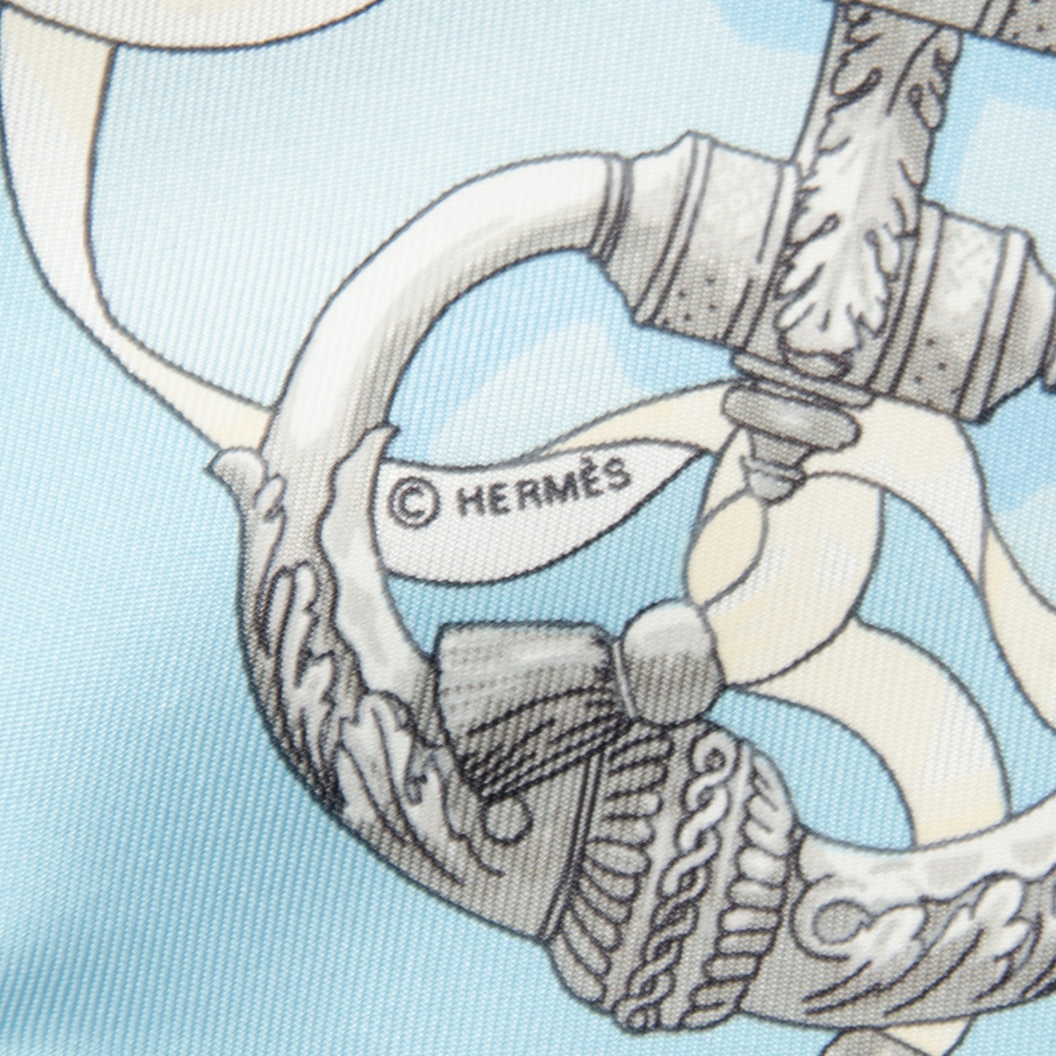 Hermes Silk Ferronnerie Pocket Square Scarf 2 of 3