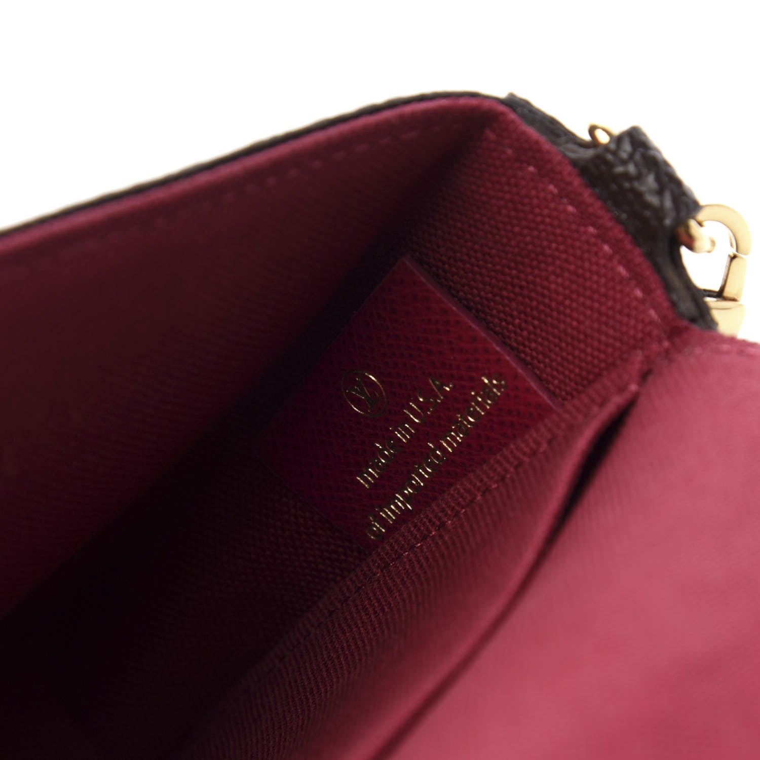 Louis Vuitton Monogram Pochette Felicie Chain Wallet Fuchsia 9 of 12