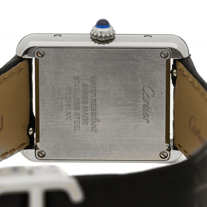 Cartier Stainless Steel Alligator 24mm Tank Solo Quartz Watch 4 of 5