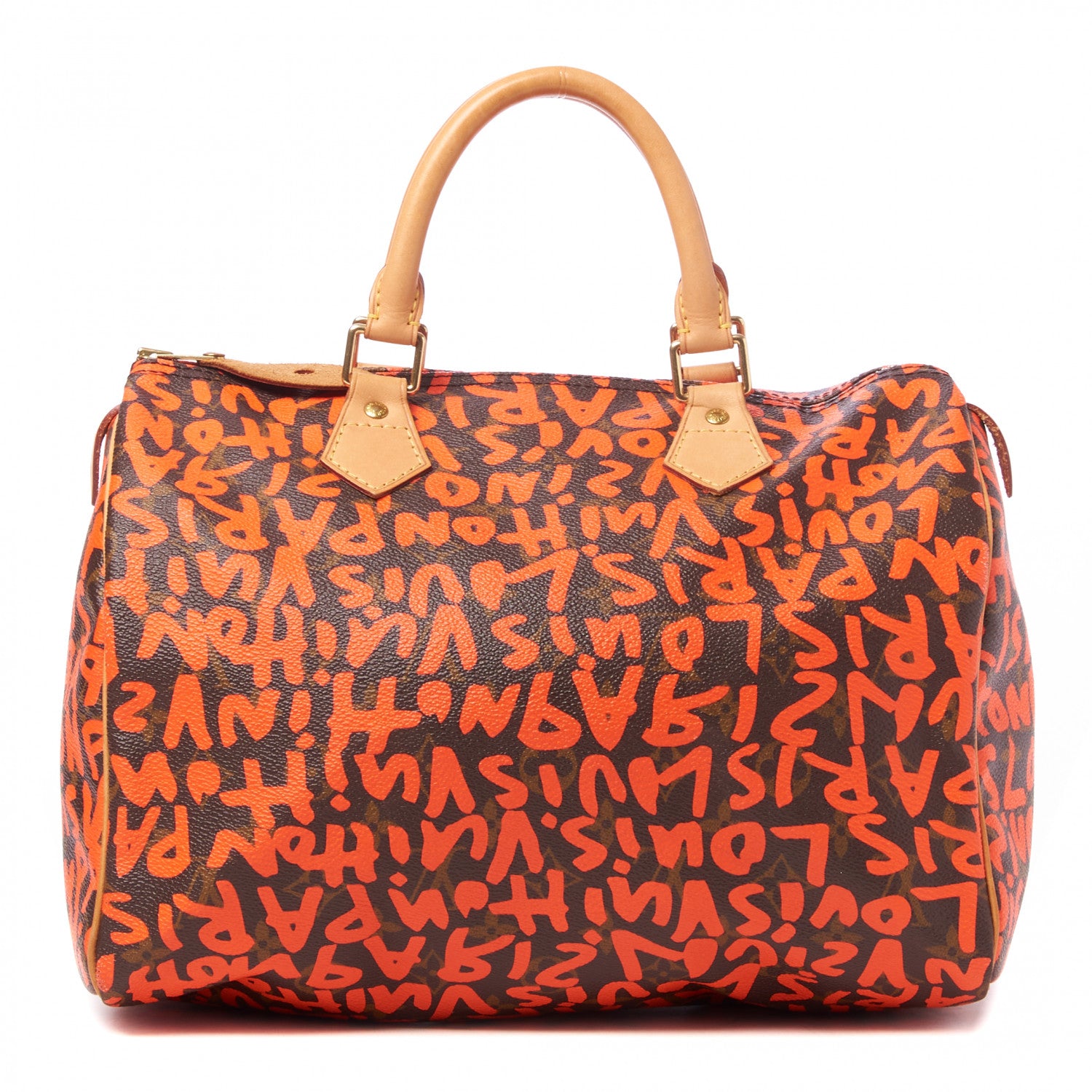 Louis Vuitton Monogram Graffiti Speedy 30 Orange 1 of 8