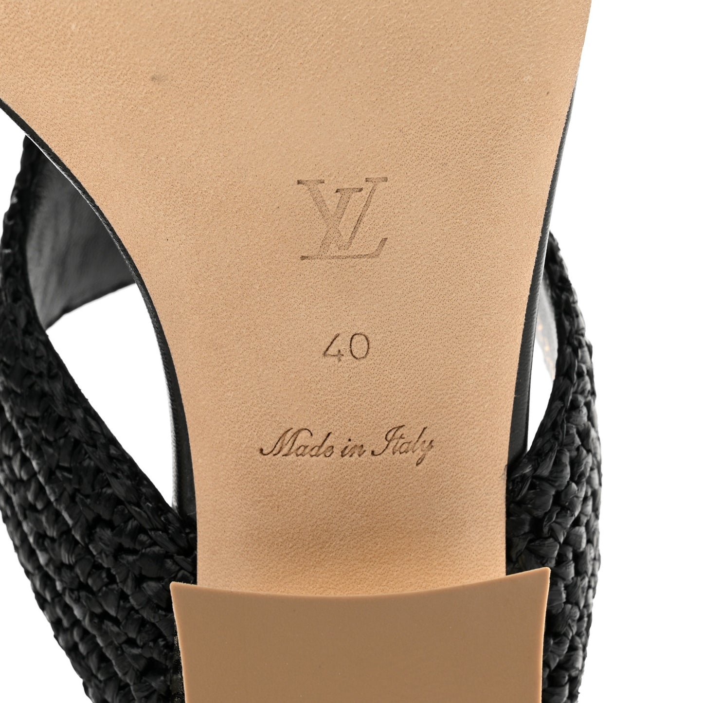Raffia Dita Thong Sandal 40 Black