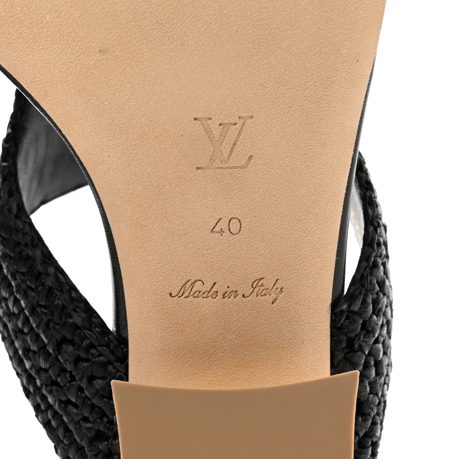 Louis Vuitton Raffia Dita Thong Sandal 40 Black 6 of 9