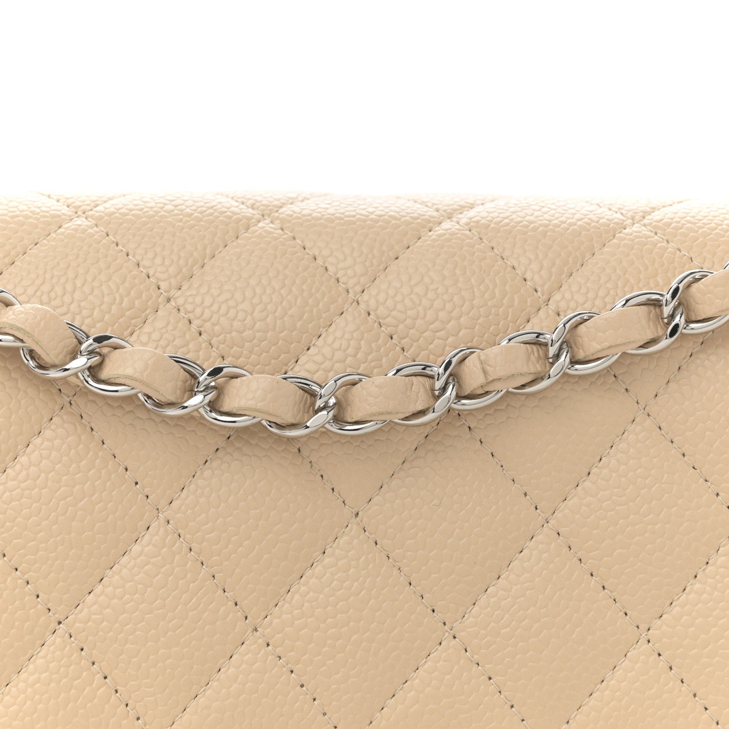 Chanel Caviar Quilted Medium Double Flap Beige Clair 8 of 11