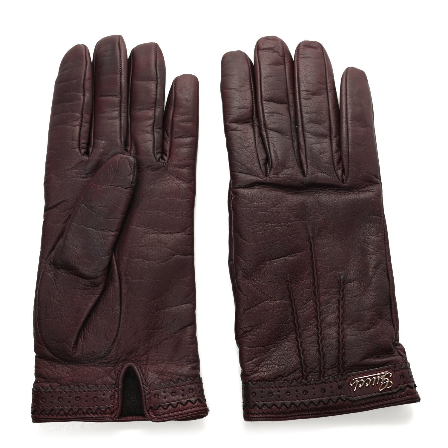 Gucci Nappa Gloves 8 Brown 2 of 4
