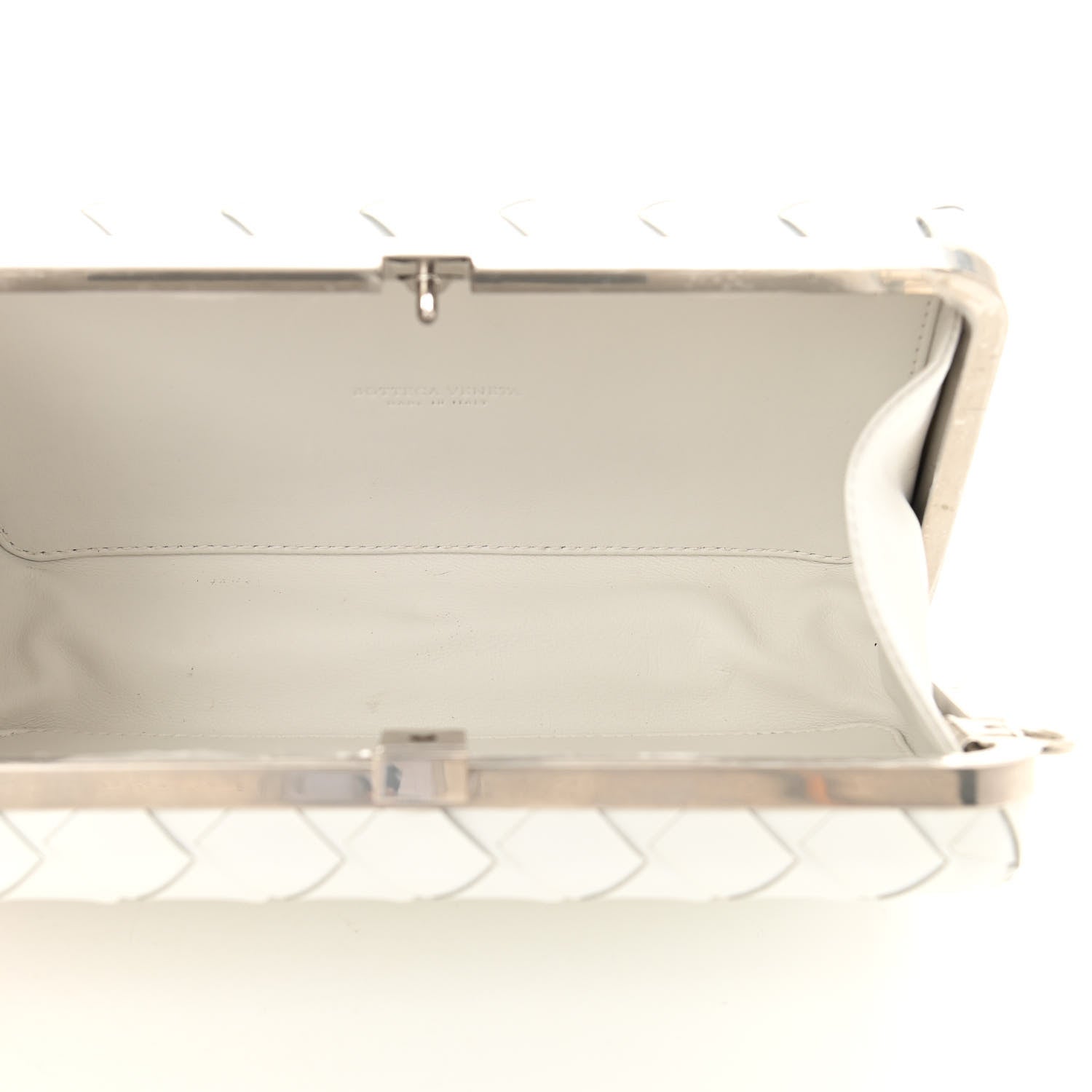 Bottega Veneta Spazzolato Intrecciato Mens Crossbody Messenger Bag Bianco 5 of 10