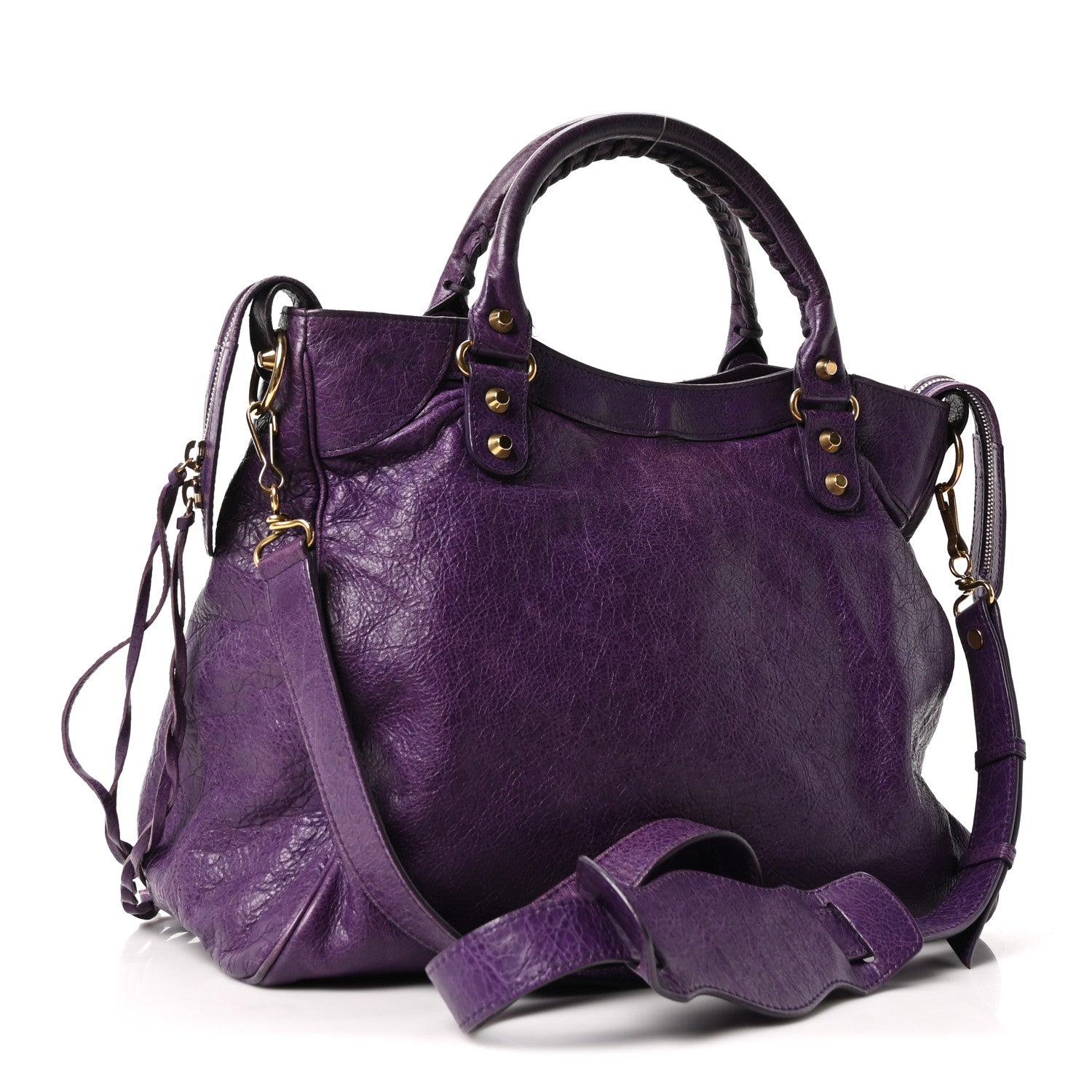 Balenciaga Agneau Classic Gold Hardware Velo Dark Violet 3 of 10