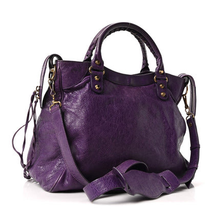 Balenciaga Agneau Classic Gold Hardware Velo Dark Violet 3 of 10