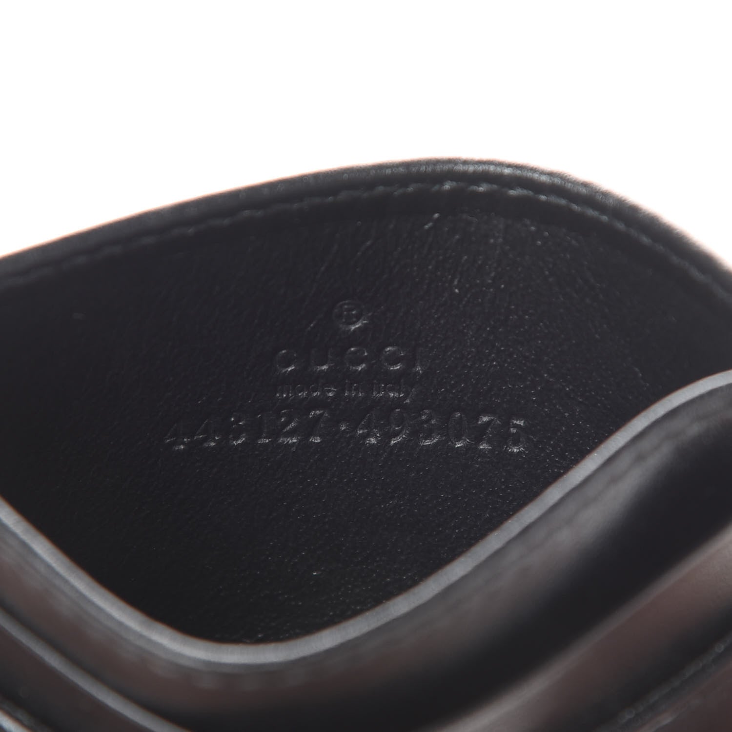Gucci Calfskin Matelasse GG Marmont Card Holder Black 6 of 7