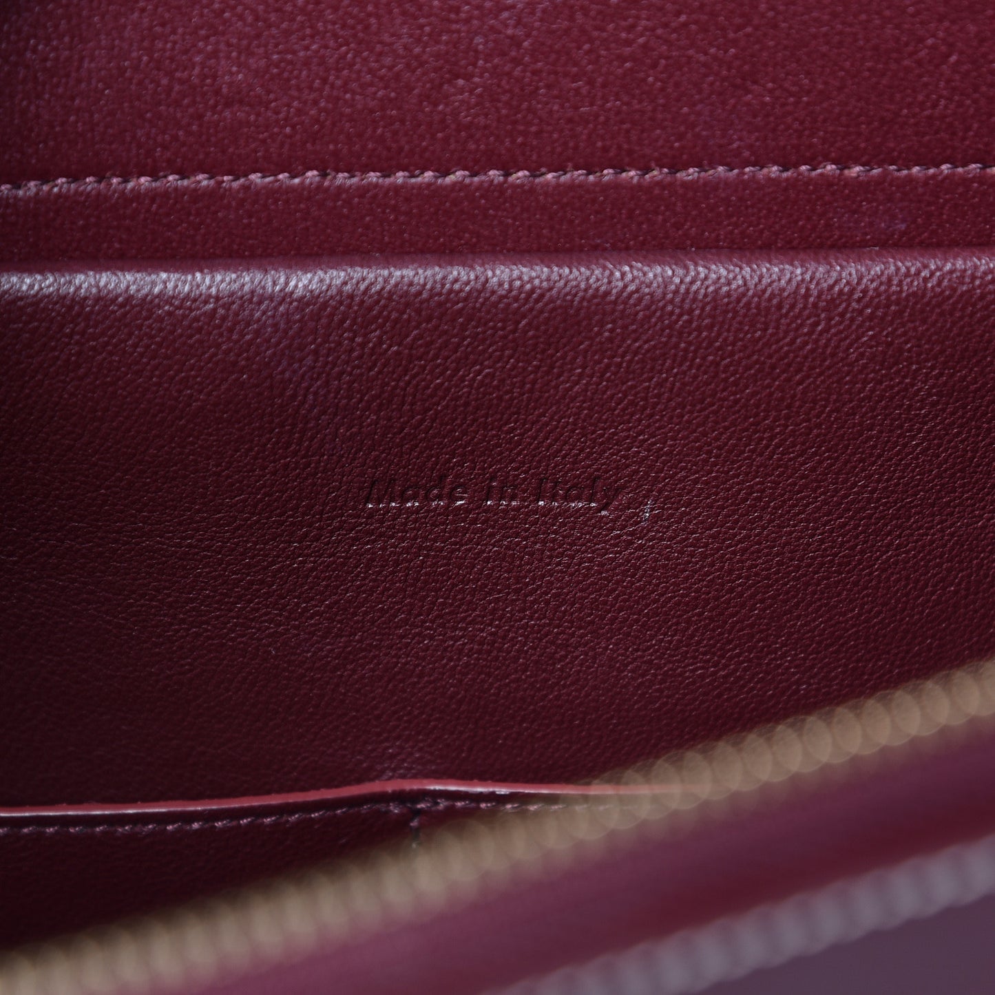 Natural Calfskin Mini Belt Bag Burgundy