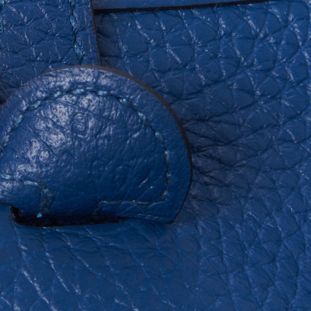 Hermes Taurillon Clemence Evelyne TPM Deep Blue 7 of 8