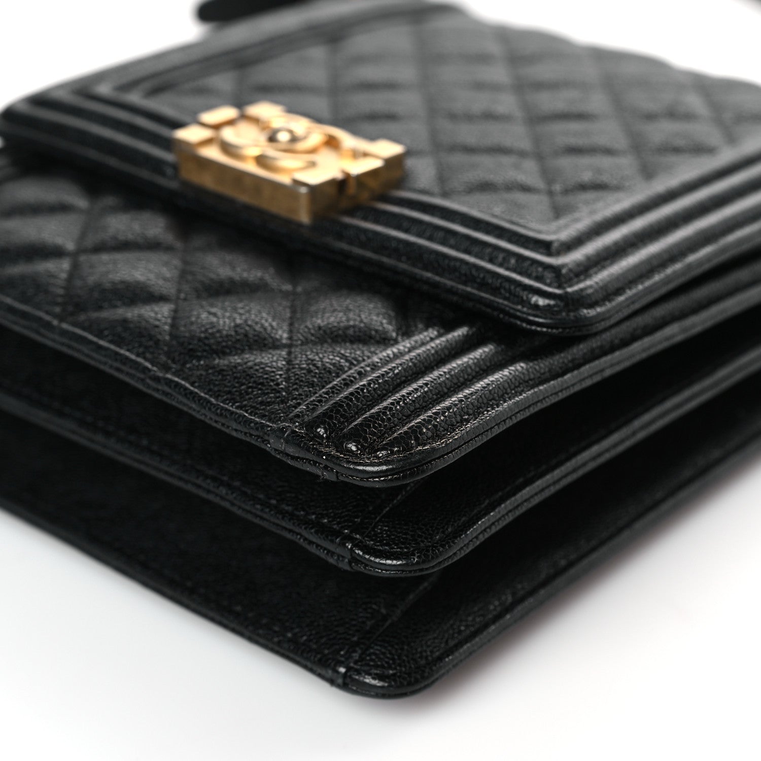 Chanel Caviar Quilted North South Boy Flap Black 9 of 9