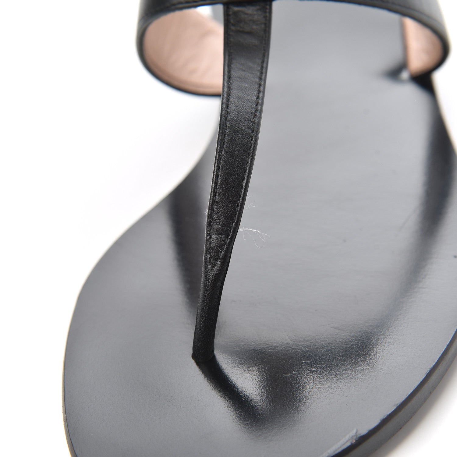 Gucci Calfskin GG Marmont Thong Sandals 38 Black 19 of 25