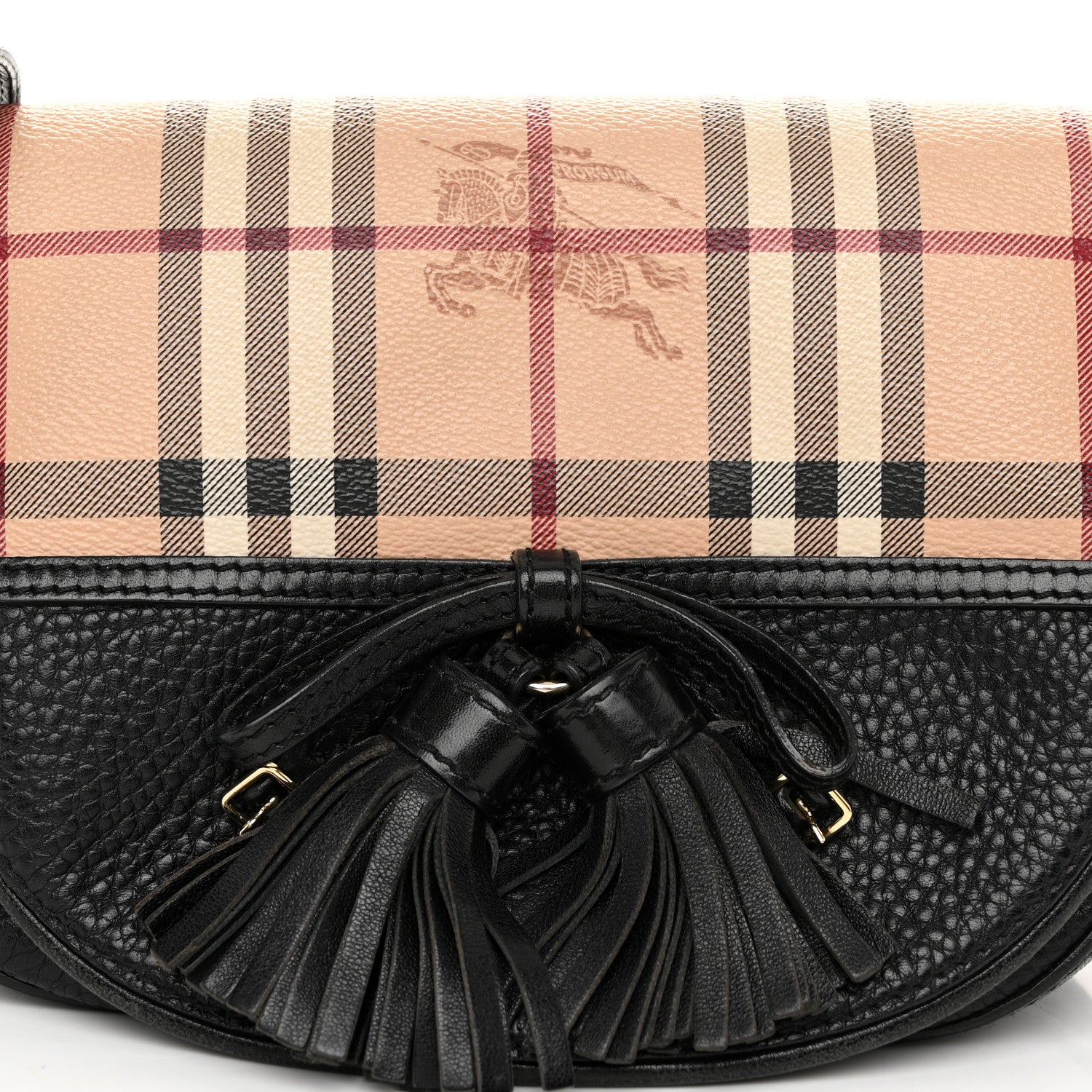 Burberry Haymarket Check Maydown Crossbody Bag Black 7 of 15