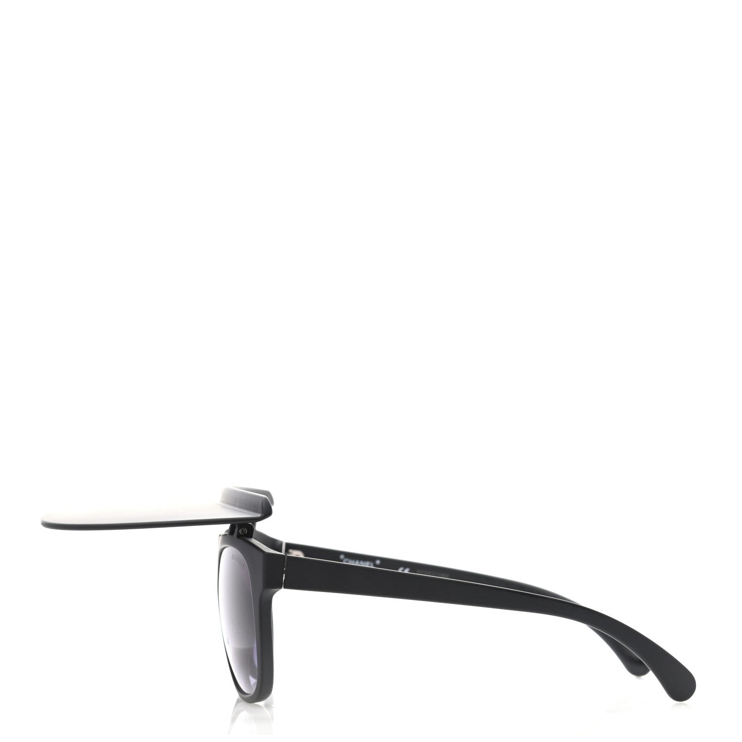 Chanel Acetate Visor Sunglasses 71046 Matte Black 4 of 8