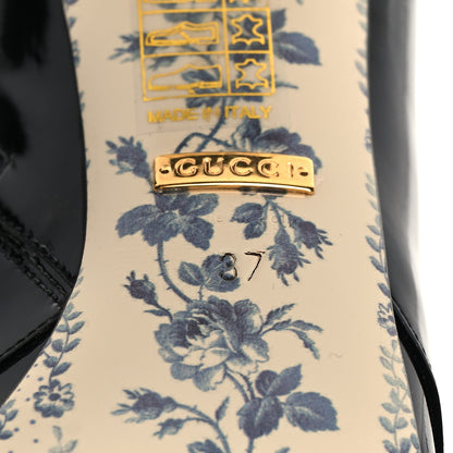 Gucci Vernice GG Victoire 55mm Ankle Boots 37 Black 7 of 9
