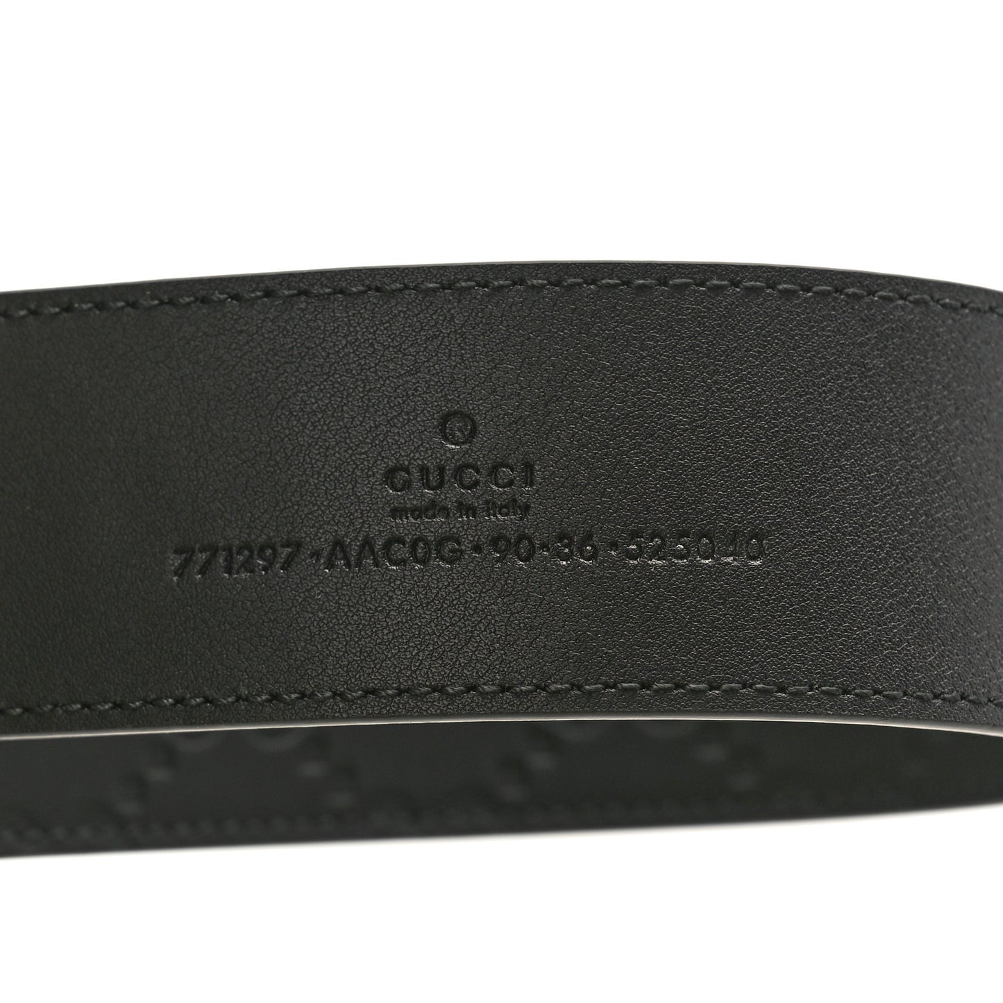 Rubber Calfskin Jumbo GG Monogram Belt 90 36 Black