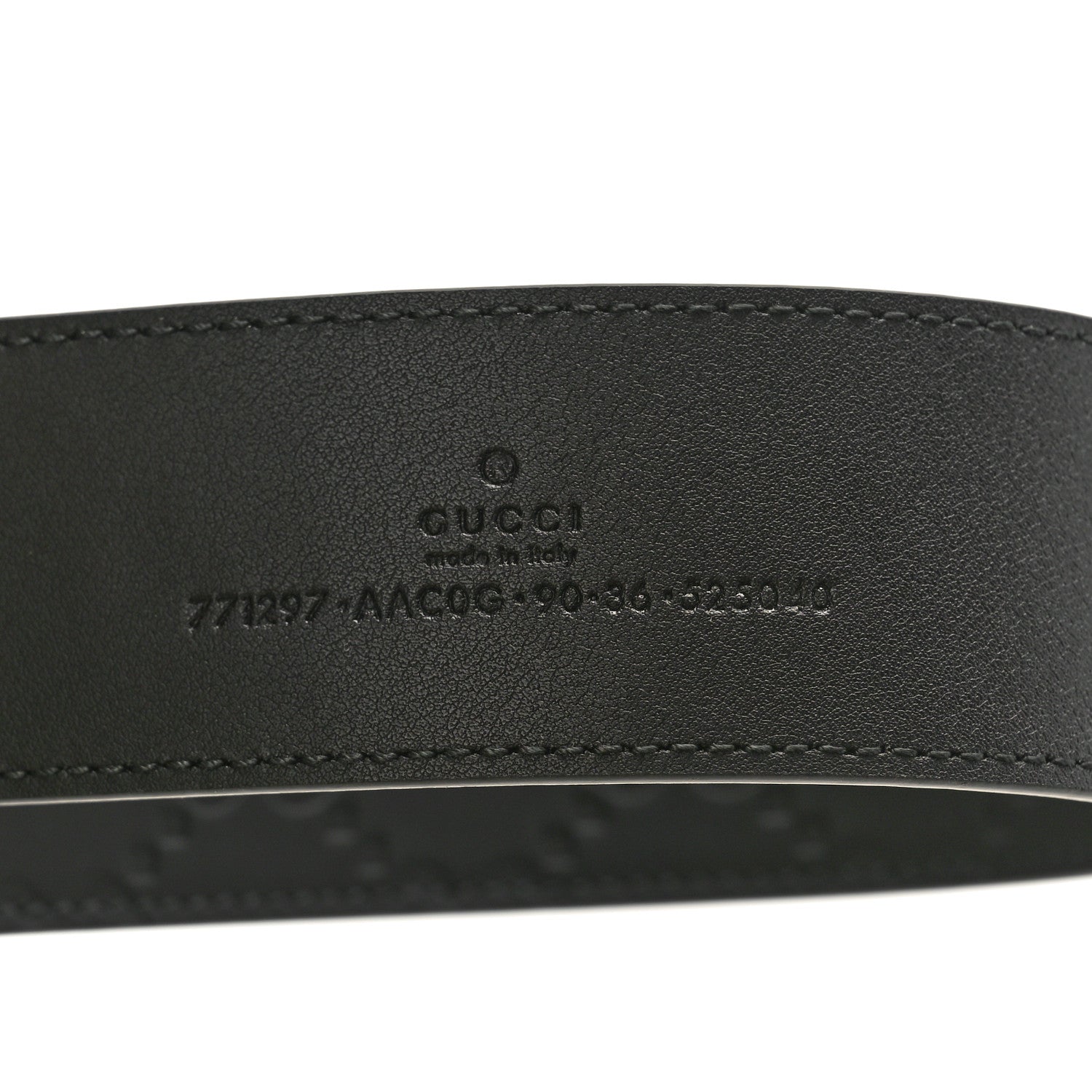 Gucci Rubber Calfskin Jumbo GG Monogram Belt 90 36 Black 3 of 5