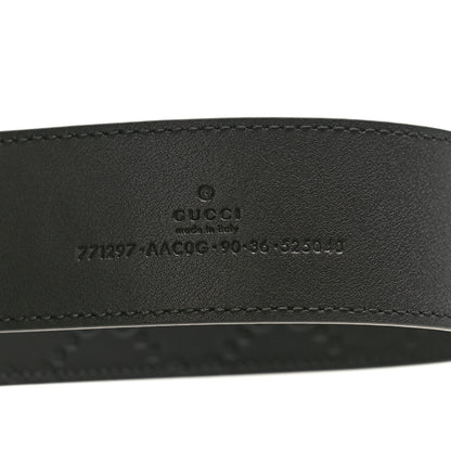 Gucci Rubber Calfskin Jumbo GG Monogram Belt 90 36 Black 3 of 5