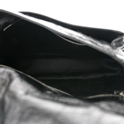 Saint Laurent Crinkled Calfskin Matelasse Monogram Medium Niki Chain Satchel Black 5 of 8
