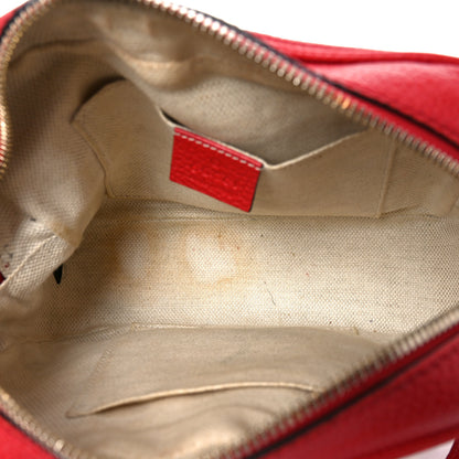 Gucci Pebbled Calfskin Small Soho Disco Bag Vibrant Red 5 of 12