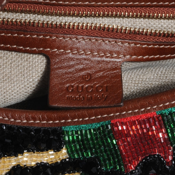 Gucci Beaded Zebra Web Large Jackie O Bouvier Hobo 5 of 7