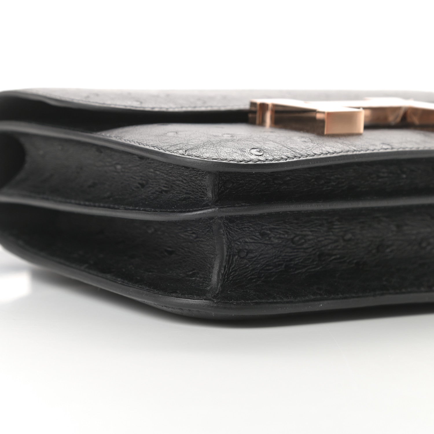 Hermes Ostrich Constance 18 Black 9 of 11