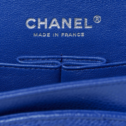 Chanel Caviar Quilted Medium Double Flap Blue 6 of 13