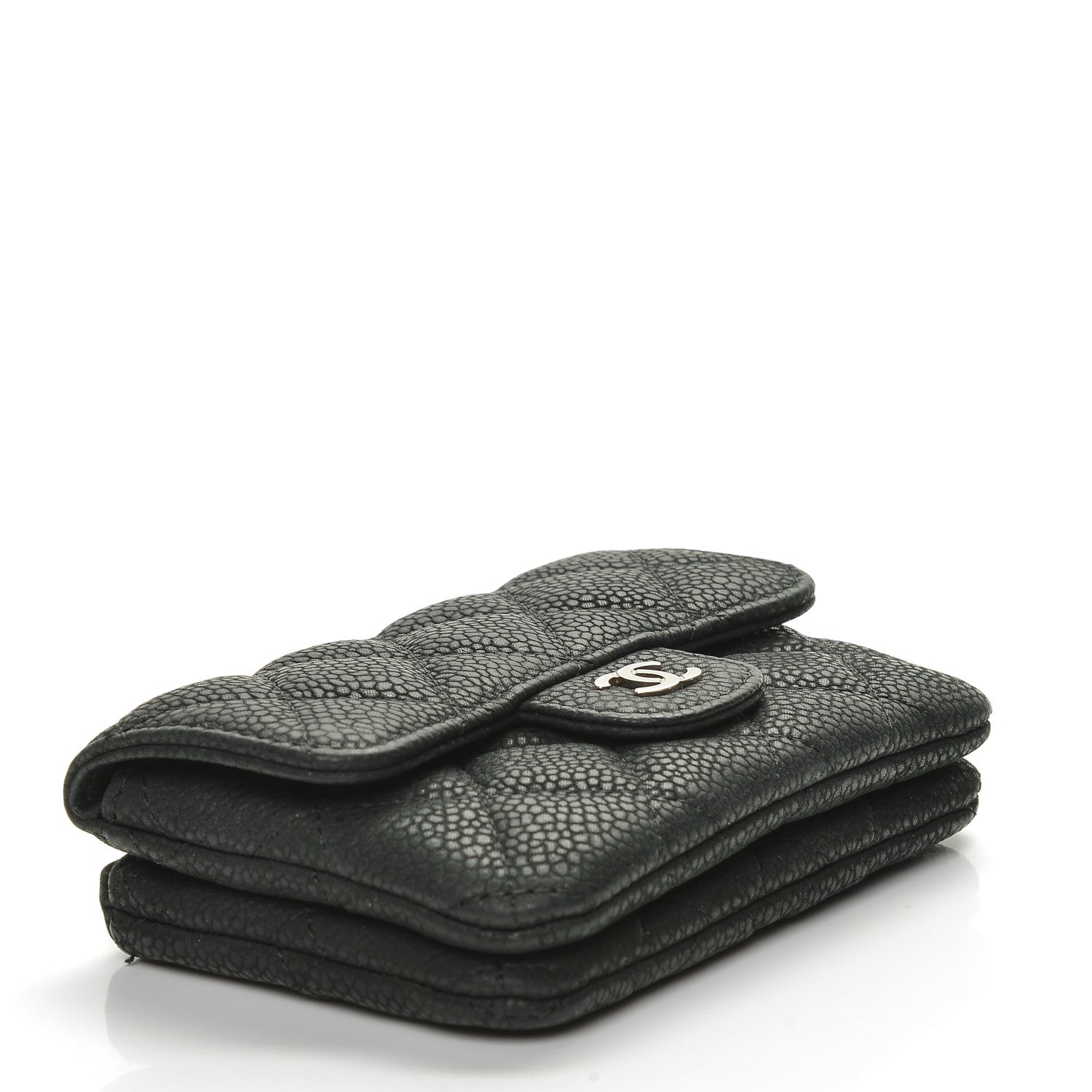 Chanel Iridescent Caviar Quilted Coin Purse Black 4 of 8