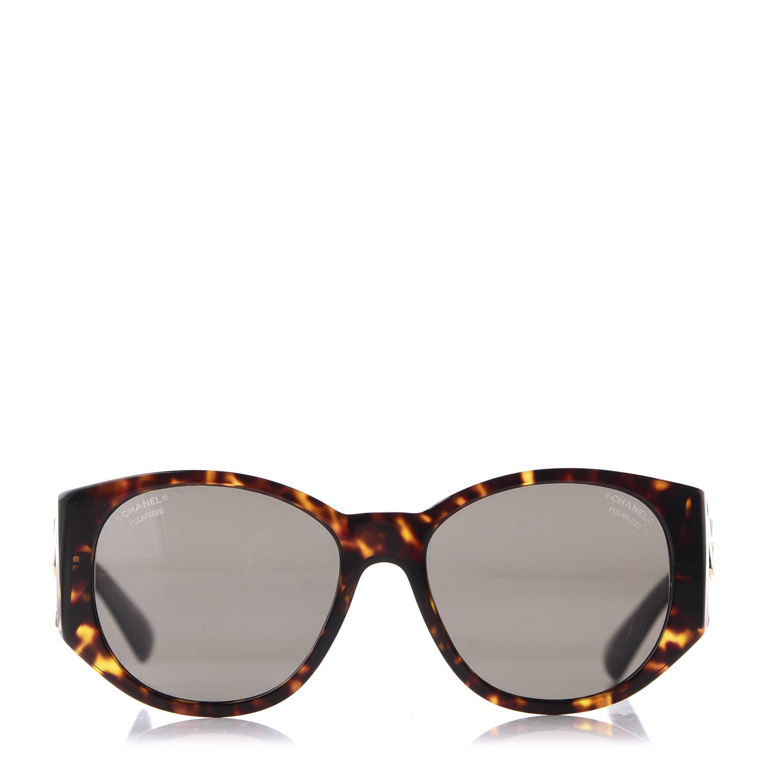 Chanel Acetate Polarized Oval Sunglasses 5411 Brown 2 of 10