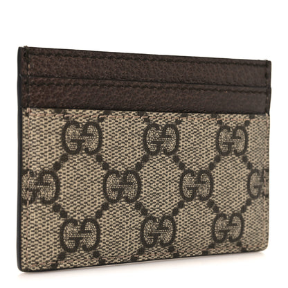 Gucci GG Supreme Monogram Textured Dollar Calfskin Ophidia Card Holder Beige Ebony New Acero 3 of 7