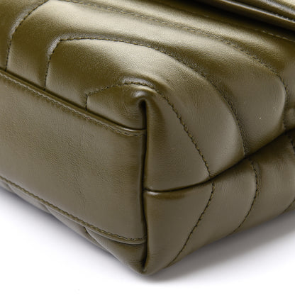 Saint Laurent Calfskin Y Quilted Monogram Toy Loulou Crossbody Bag Military Olive 11 of 13
