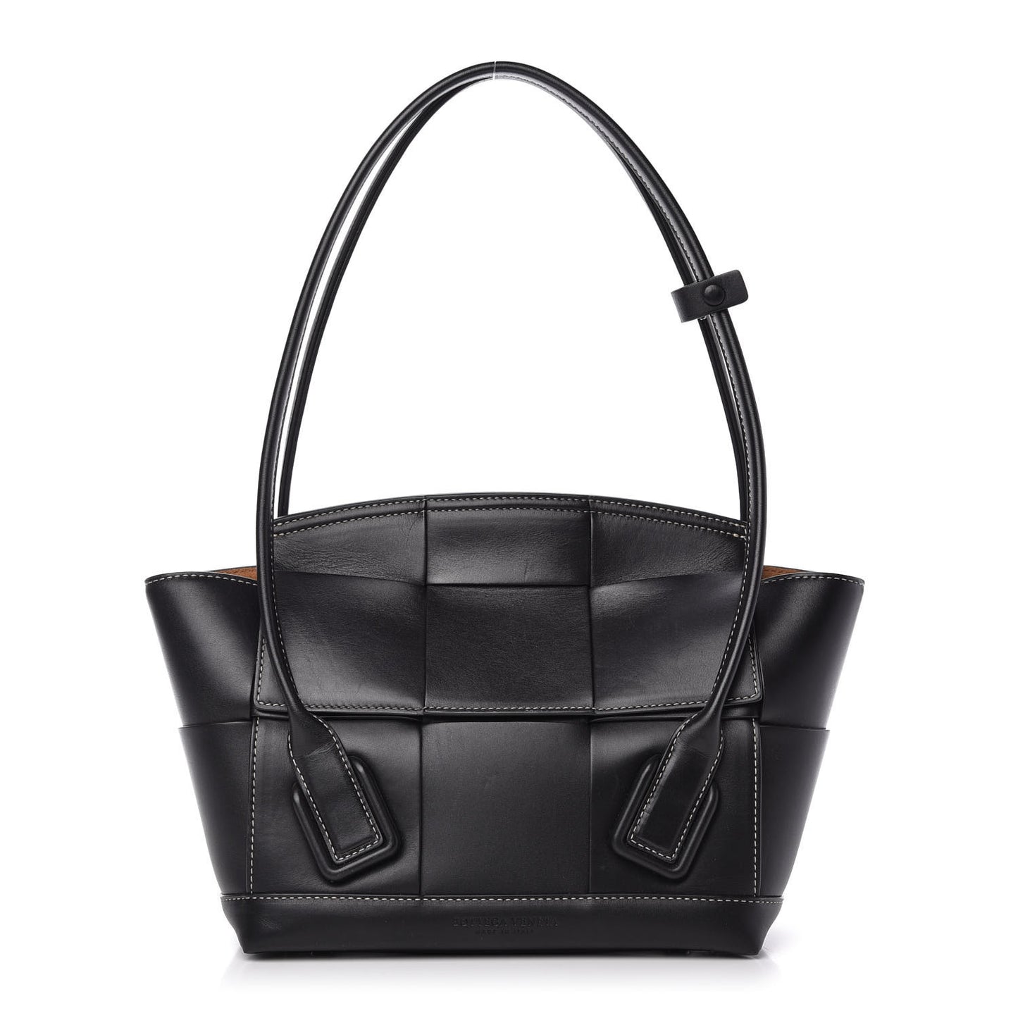 French Calfskin Maxi Intrecciato Small Arco Black